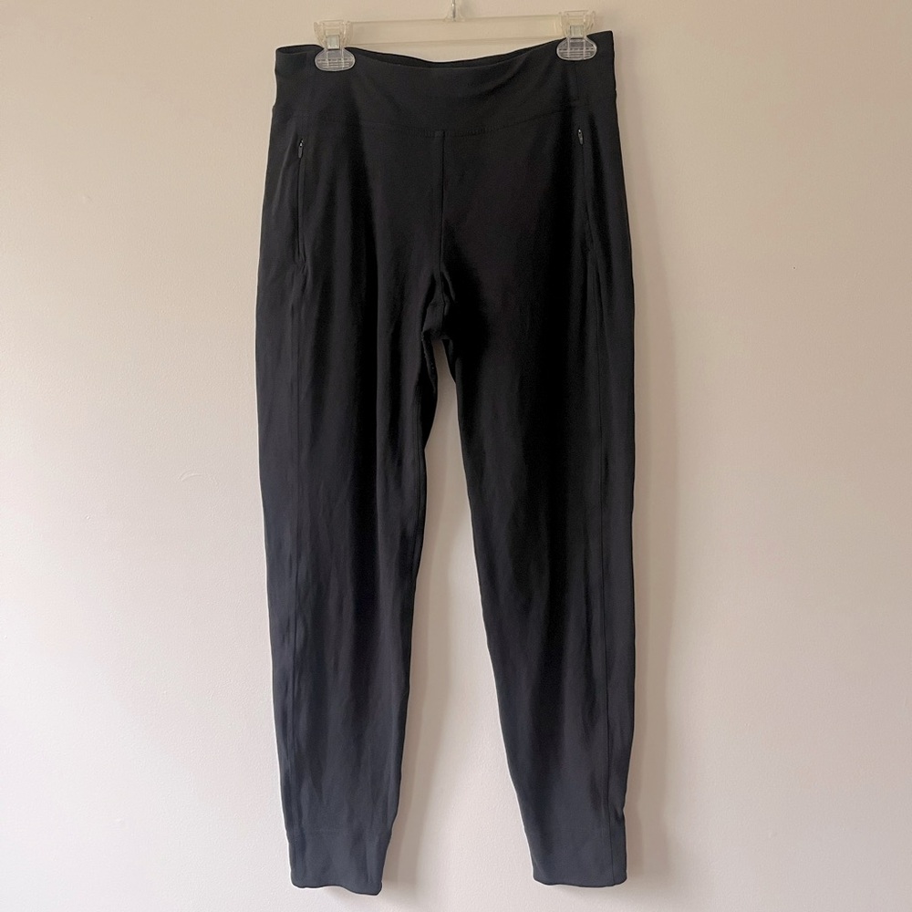 Lululemon Jogger Pants 8 Black Zip Pockets Athletic Walking